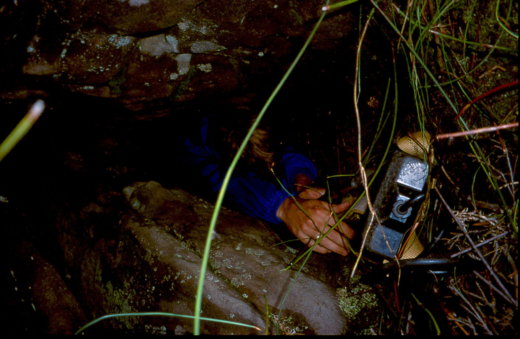 Anthony Hitchcock entering April Grotto 26th April 1998